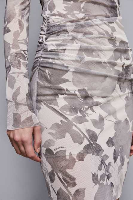 Floral print dress, Grey, Patrizia Pepe