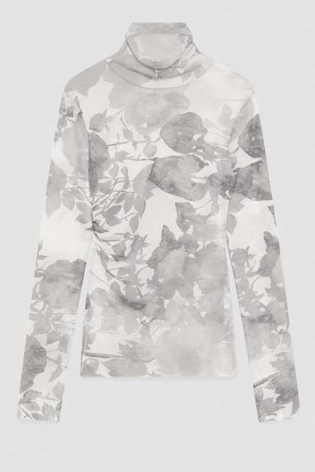 Jersey estampado flores, Gris