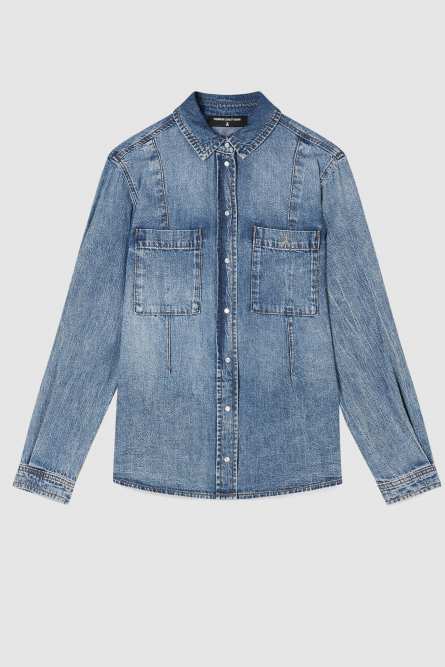 Denim shirt, Blue, Patrizia Pepe
