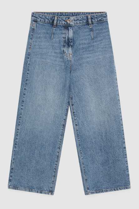 Essential denim palazzo pants, Blue, Patrizia Pepe