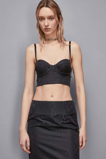 Bustier-Oberteil, Schwarz, Patrizia Pepe