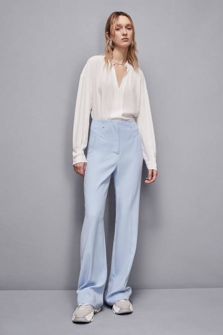 Tunic with cufflinks, White, Patrizia Pepe