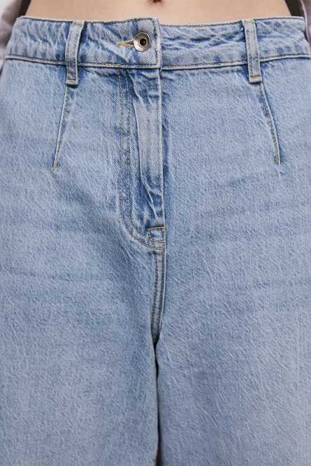 Essential denim palazzo pants, Light Blue, Patrizia Pepe