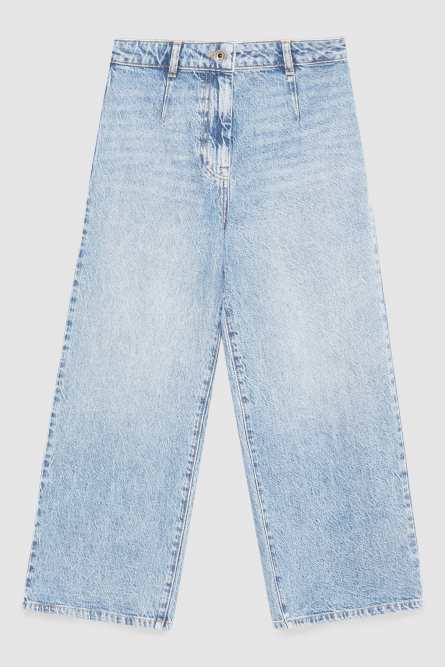 Essential denim palazzo pants, Light Blue, Patrizia Pepe