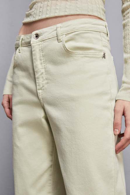 Essential denim straight pants, Green, Patrizia Pepe