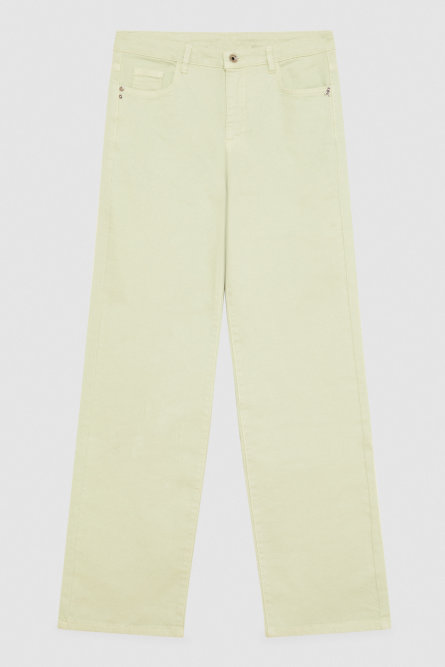 Essential denim straight pants, Green, Patrizia Pepe