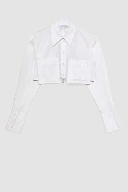Zippered over shirt, White, Patrizia Pepe