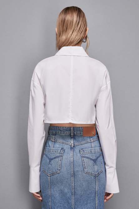 Zippered over shirt, White, Patrizia Pepe