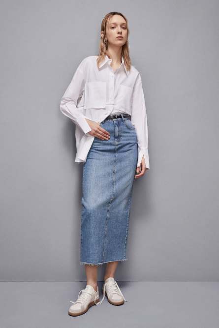 Zippered over shirt, White, Patrizia Pepe