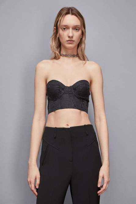 Bustier-Oberteil, Schwarz, Patrizia Pepe