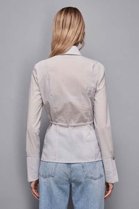 Shirt with feminine fit, Grey, Patrizia Pepe