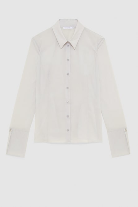 Shirt with feminine fit, Grey, Patrizia Pepe