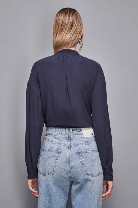 Tunic with cufflinks, Blue, Patrizia Pepe