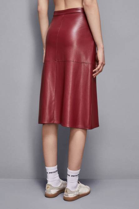 Flared skirt with buttons, Red, Patrizia Pepe