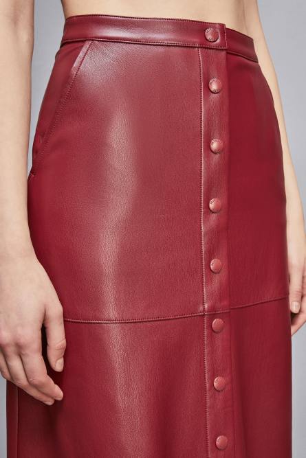 Flared skirt with buttons, Red, Patrizia Pepe