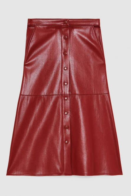 Flared skirt with buttons, Red, Patrizia Pepe