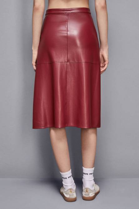 Flared skirt with buttons, Red, Patrizia Pepe