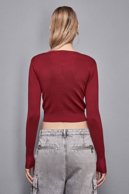 Essential cardigan, Red, Patrizia Pepe