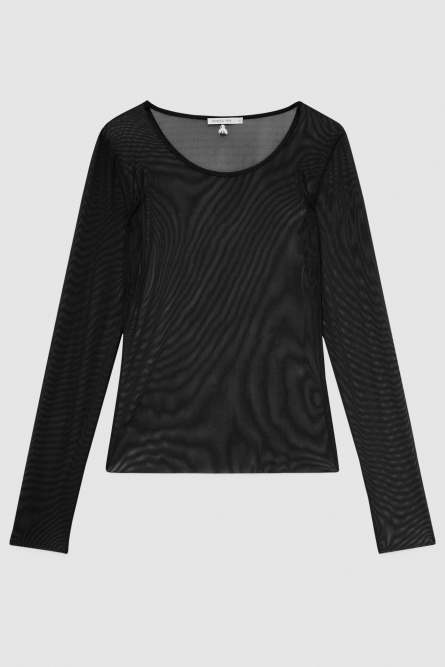 Топ Essential из тюля, Черный, Patrizia Pepe