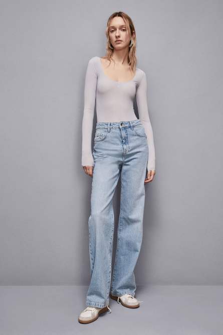 Long-sleeved body, Grey, Patrizia Pepe