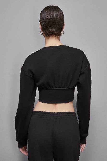 Sweat court, Noir, Patrizia Pepe