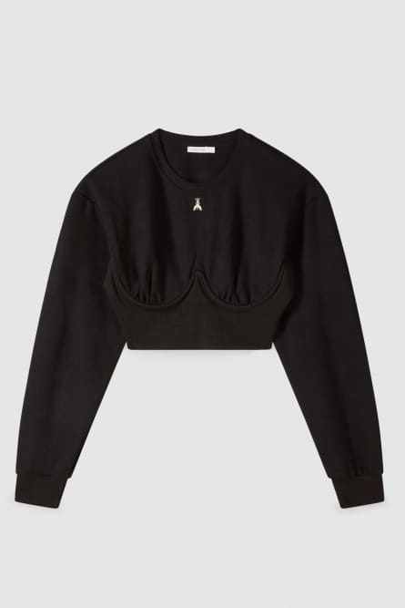 Sweat court, Noir, Patrizia Pepe