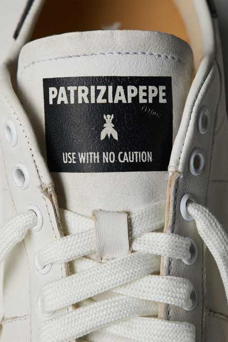 SKIN Sneakers &apos;93 in leather, White, Patrizia Pepe