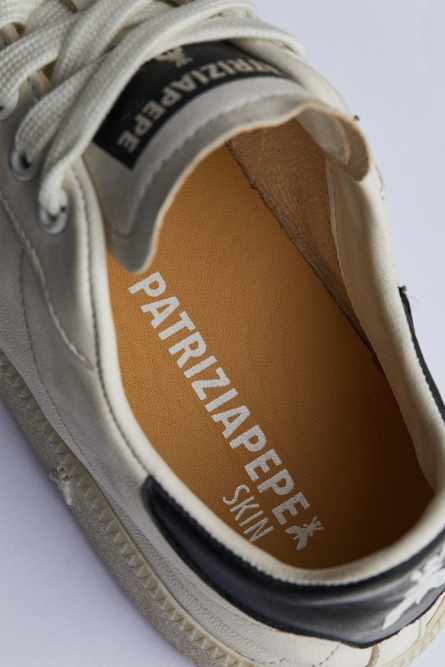 SKIN Sneakers &apos;93 in leather, White, Patrizia Pepe