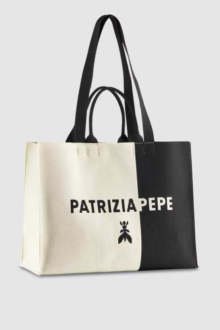 Fabric shopping bag, Multicolor, Patrizia Pepe