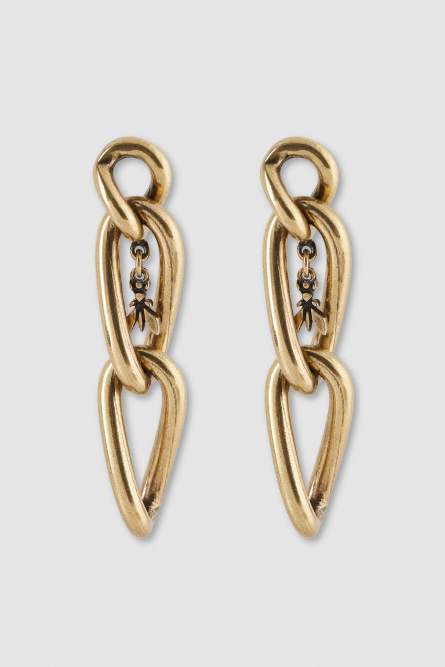New Chain brass earrings, Gold, Patrizia Pepe