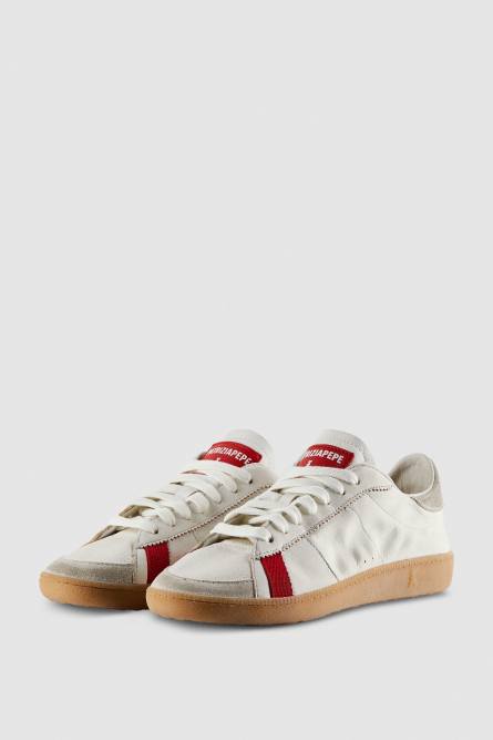 SKIN Sneakers in leather with lettering, White, Patrizia Pepe