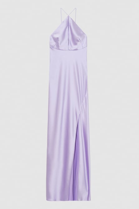 Long satin dress, Purple, Patrizia Pepe