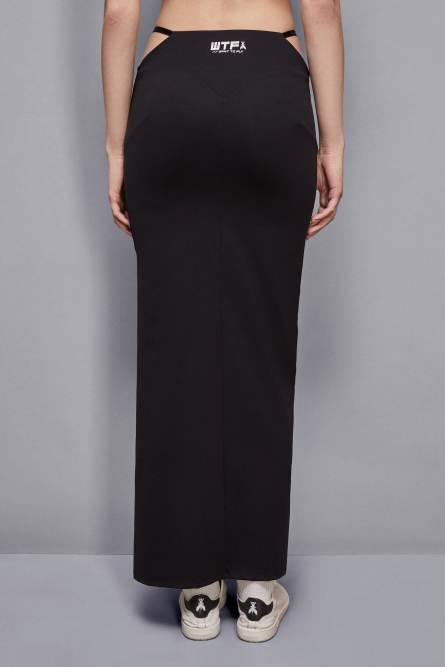 Skinny ankle-length jersey skirt, Black, Patrizia Pepe