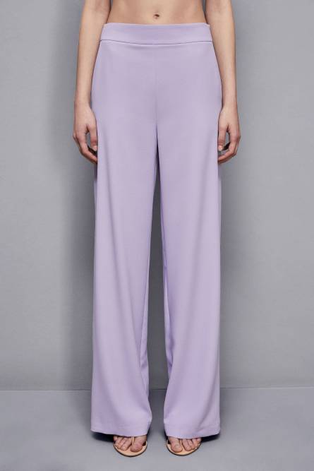 Gerade Hose aus Krepp, Violett, Patrizia Pepe