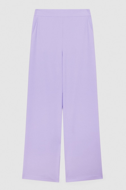 Gerade Hose aus Krepp, Violett, Patrizia Pepe