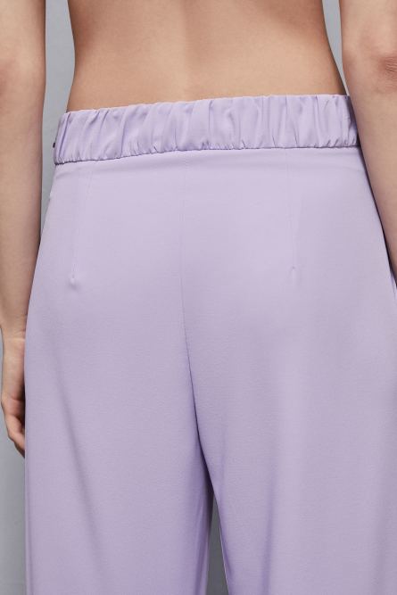Gerade Hose aus Krepp, Violett, Patrizia Pepe