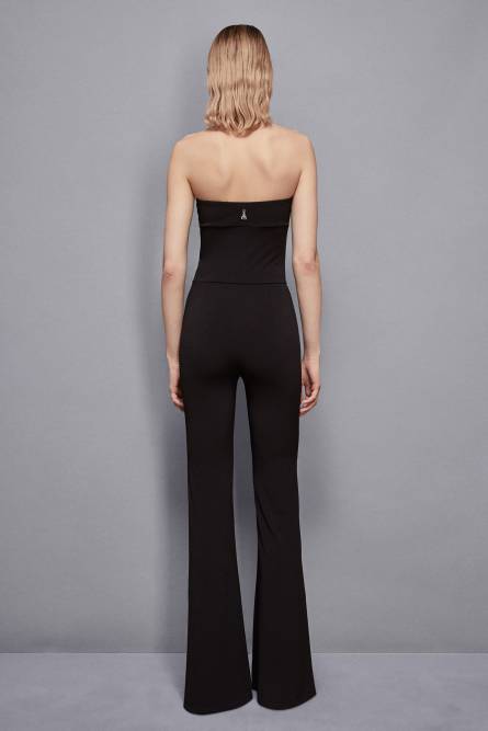 Essential jersey fitted jumpsuit, Black, Patrizia Pepe