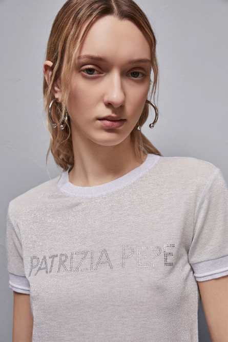 Essential knit T-shirt, White, Patrizia Pepe