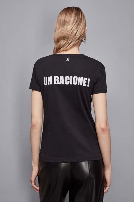 T-shirt with print, Black, Patrizia Pepe