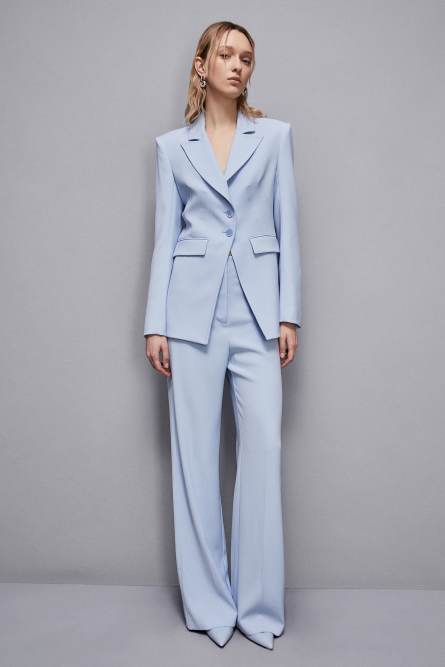 Essential feminine fit two-button jacket, Light Blue, Patrizia Pepe