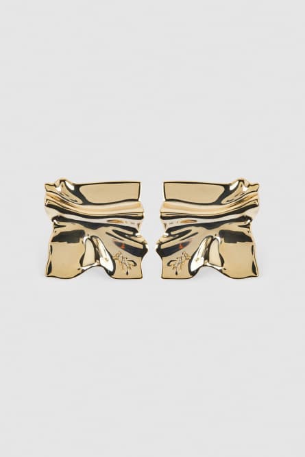Zama and brass earrings, Gold, Patrizia Pepe