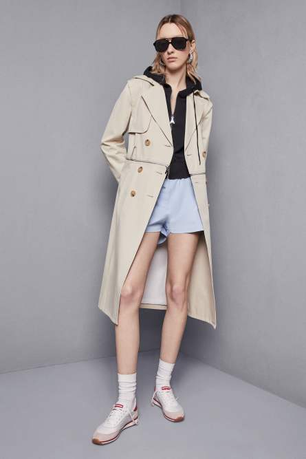 Running SKIN Sneakers &apos;93 in suede and leather, White, Patrizia Pepe