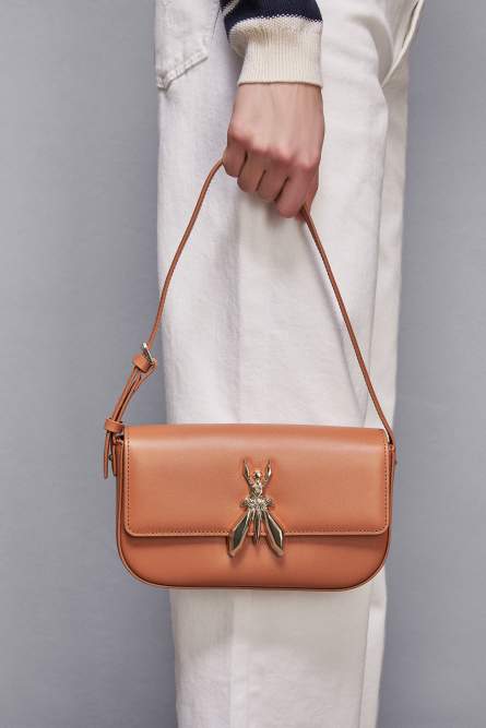 Leather bag with shoulder strap, Leather, Patrizia Pepe