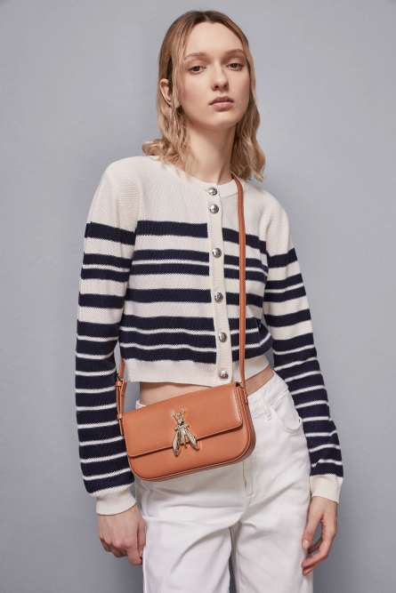 Leather bag with shoulder strap, Leather, Patrizia Pepe