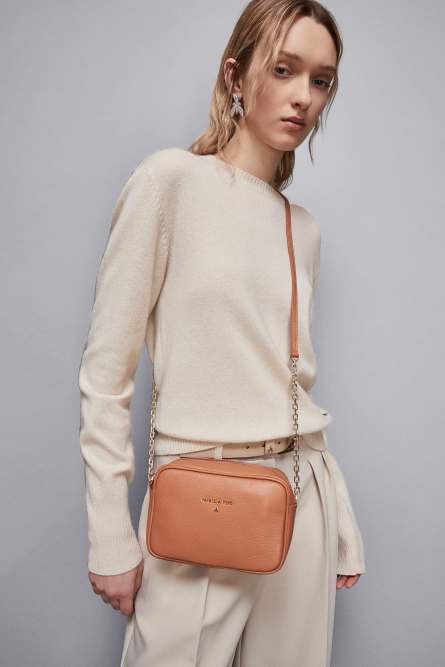 Leather bag with shoulder strap, Leather, Patrizia Pepe