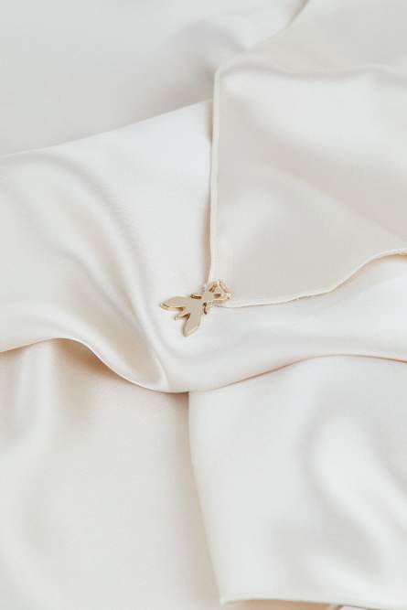 Satin stole, Beige, Patrizia Pepe