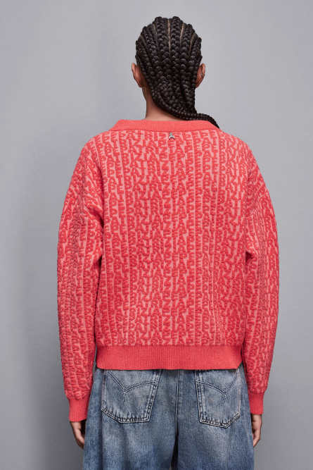 Soft polyester sweater, Pink, Red, Patrizia Pepe