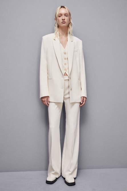 Jacke aus Viskose Essential in Oversize-Passform, Beige, Patrizia Pepe