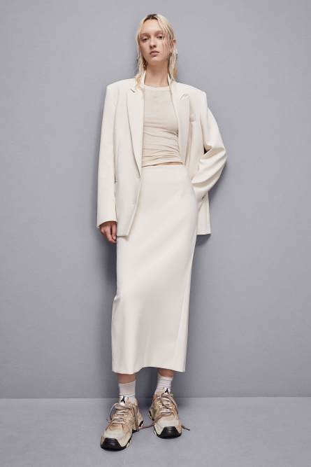 Jacke aus Viskose Essential in Oversize-Passform, Beige, Patrizia Pepe