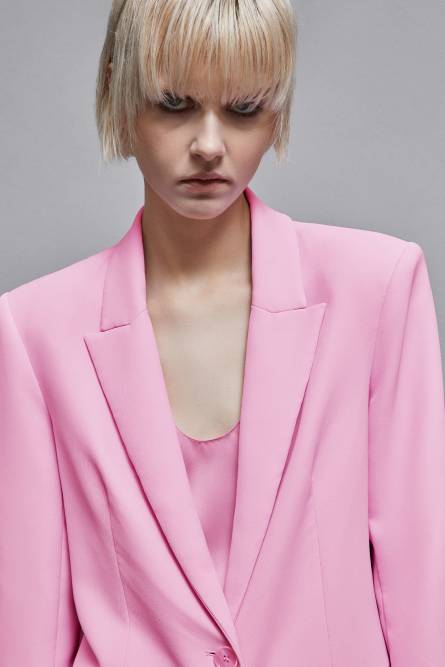 Essential two-button blazer, Pink, Patrizia Pepe